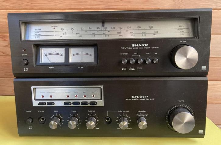 Sharp SM-1122H stereo versterker + ST-1122H stereo-tuner, Audio, Tv en Foto, Stereo-sets, Gebruikt, Tuner of Radio, Sharp, Ophalen of Verzenden