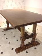 Kloostertafel met massief eiken onderstel, Huis en Inrichting, Tafels | Eettafels, Ophalen, Gebruikt, 50 tot 100 cm, Vijf personen of meer