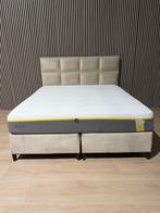 Boxspring met Tempur Matras 180x200, Gebruikt, Beige, Tweepersoons, Ophalen of Verzenden