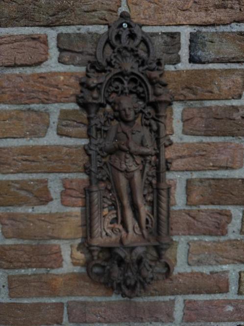 Vintage gietijzeren wandornament uit de jaren '60, Tuin en Terras, Tuinwanddecoratie, Gebruikt, Ophalen