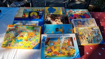 Grote set Puzzels - Disney, Asterix, Ravensburger beschikbaar voor biedingen