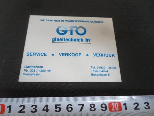 sticker gorinchem GTO gloeitechniek partner warmtebehandelin, Verzamelen, Stickers, Zo goed als nieuw, Bedrijf of Vereniging, Ophalen