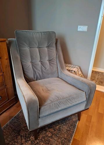 Mooie fauteuil Scott  Made dot com antraciet katoen fluweel beschikbaar voor biedingen
