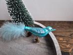 Vintage vogeltje op clip blauw 512, *, Gebruikt, *, Ophalen of Verzenden