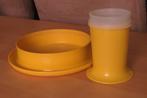 Tupperware Vintage/Retro baby/ kinder Bord en Beker, Huis en Inrichting, Keuken | Tupperware, Ophalen, Gebruikt, Geel, Overige typen