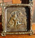 Engelse School bronzen Vide-poche . plaat The Punch scene, Antiek en Kunst, Ophalen of Verzenden