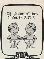 retro reclame 1963 SGA plastic baby luierbroekjes luieren, Verzenden, Overige typen