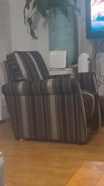 Gestreepte fauteuil, Huis en Inrichting, Fauteuils, Ophalen, Zo goed als nieuw, Stof