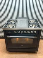 Luxe Boretti Fornuis 5 pits met Frytop multifunctioneel 90cm, Witgoed en Apparatuur, Fornello Esperta, Ophalen of Verzenden, Zo goed als nieuw