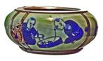 Chinees celadon groene kom met figuren (Nr.: 441), Ophalen of Verzenden