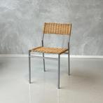 Martin Visser eetkamerstoel SE05 vintage design stoel riet, Gebruikt, Bruin, Vintage, Ophalen of Verzenden