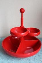 Vintage snackschaal rood/oranje - jaren 70, Verzamelen, Retro, Ophalen of Verzenden, Huis en Inrichting