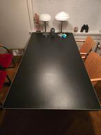 Gispen Tenentafel zwart, 50 tot 100 cm, 150 tot 200 cm, Overige materialen, Rechthoekig