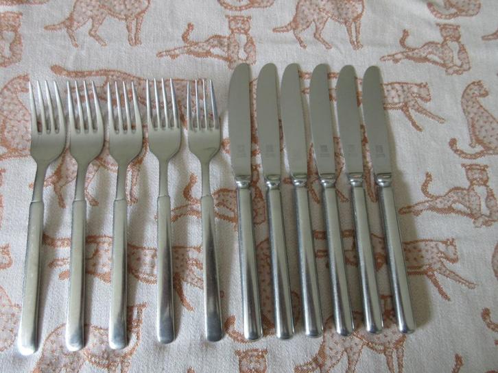 Wirths Dinermessen en Vorken t.e.a.b., Huis en Inrichting, Keuken | Bestek, Gebruikt, Rvs of Chroom, Vaatwasserbestendig, Ophalen of Verzenden