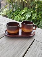 Roomstelletje bruin aardewerk, Overige typen, Ophalen of Verzenden, Zo goed als nieuw, Overige stijlen