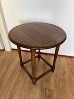 Te Koop : Donker Eiken Bijzettafeltje Rond Tafel Hout Export, Antiek en Kunst, Antiek | Meubels | Tafels, Ophalen of Verzenden