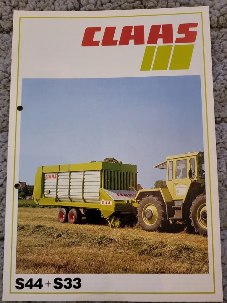Tractor folder Claas S44 S33, Boeken, Catalogussen en Folders, Ophalen of Verzenden, Zo goed als nieuw