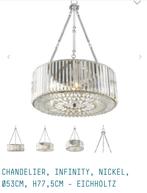 EICHHOLTZ Chandelier 'Infinity' - Nickel, Huis en Inrichting, Ophalen, Zo goed als nieuw, Glas, EICHHOLTZ Afmetingen Ø 53