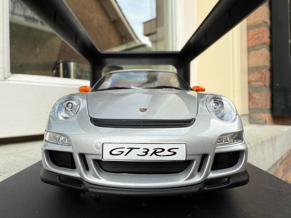 1:18 Porsche 911 997 GT3 RS zilver 2007 Autoart 77993, Hobby en Vrije tijd, Modelauto's | 1:18, Auto, Autoart, Ophalen of Verzenden