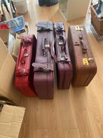 Gratis vintage leren koffers 4 stuks, Motoren, Accessoires | Koffers en Tassen, Gebruikt