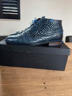Floris van Bommel blauwe croco print herenschoenen maat 9, Ophalen of Verzenden, Zo goed als nieuw, Blauw
