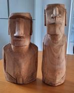 Houten Moai Paaseiland beelden., Ophalen of Verzenden