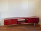 Design wandmeubel, hoogglans rood, 4 ruime laden., Ophalen, 250 tot 300 cm, Gebruikt, Met lade(s)