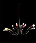 Midcentury Sputnik Kroonluchter - Kleurrijk Design, Ophalen, Metaal, Midcentury, 75 cm of meer