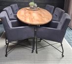 6 prachtige eetkamerstoelen met wieltjes, Ophalen, Zo goed als nieuw, Vijf, Zes of meer stoelen, Stof