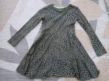Hema groene jurk luipaardprint maat 134-140 beschikbaar voor biedingen