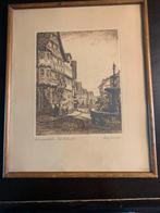 Originele ets Frits Zimmer-Lowenapotheke Bad Wildungen 1930, Ophalen of Verzenden