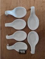 6 witte amuselepels, Ophalen, Gebruikt, Overige materialen, Los bestek