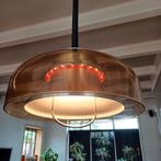 Vintage space age Ufo pendel plexiglas aluminium hanglamp, Gebruikt, Ophalen, Vintage space age oranje