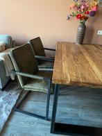 Eetkamerstoelen 2x, Huis en Inrichting, Stoelen, Twee, Overige kleuren, Leer, Ophalen of Verzenden