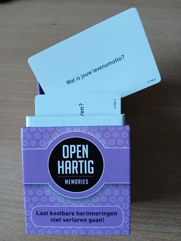 Openhartig Memories Kaartspel beschikbaar voor biedingen