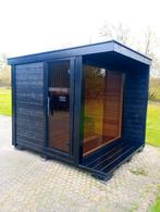 Moderne Zwarte Sauna Panoramaraam 200 cm - Nieuw!, Sport en Fitness, Sauna, Ophalen, Fins of Traditioneel, Wellnessandgarden, Nieuw