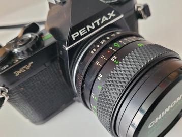Pentax MV inclusief Chinon groothoek lens beschikbaar voor biedingen
