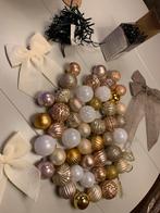 Kerstballen, led snoeren kerstlampjes, strikjes, Ophalen, Zo goed als nieuw