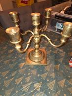 Antieke Koperen Kandelaar - 5 Arms, Antiek en Kunst, Ophalen of Verzenden