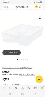 4 Ikea Samla Bak - Opbergbak 78x56x18, Ophalen, Kunststof, Gebruikt, 50 tot 100 cm