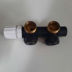 Radiatorkraan - zwart met witte knop - voor badkamerradiator, Minder dan 30 cm, Radiator, Nieuw, Minder dan 60 cm