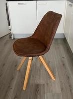 Cognac Eetkamerstoel Senja - Leen Bakker, Huis en Inrichting, Ophalen, Bruin, Zo goed als nieuw, Eén