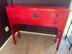 Rood dressoir/kastje, Ophalen, Gebruikt, 50 tot 100 cm, Met lade(s)