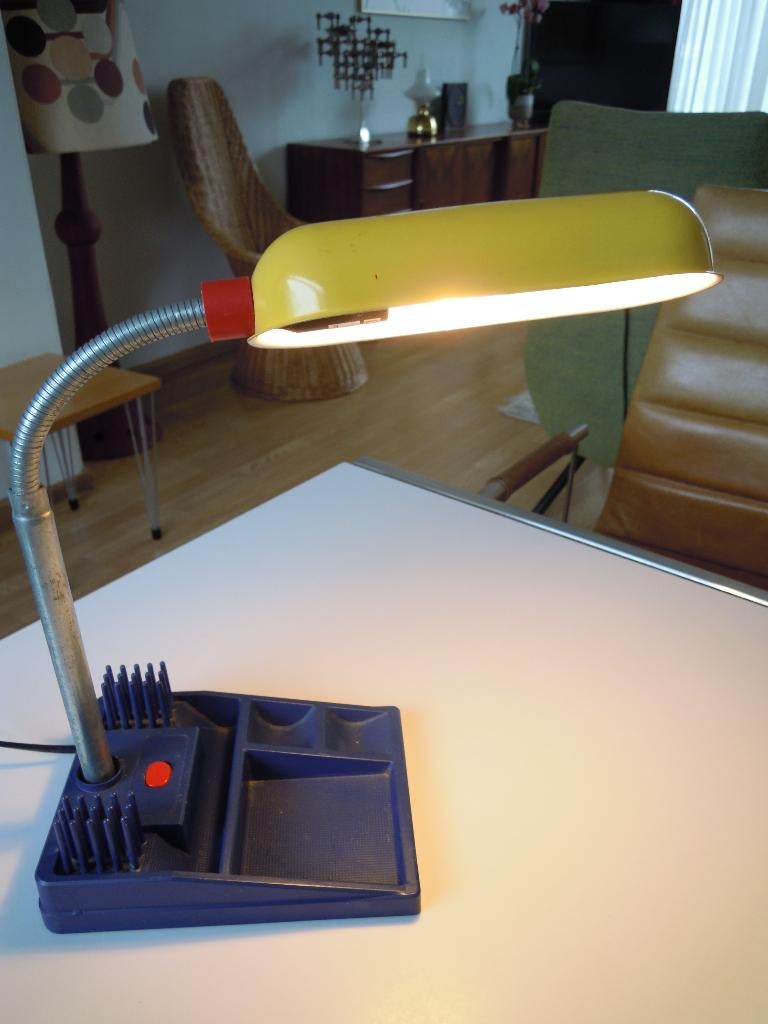 Vintage bureaulamp Memphis style jaren 80, Ophalen of Verzenden, Gebruikt, Minder dan 50 cm
