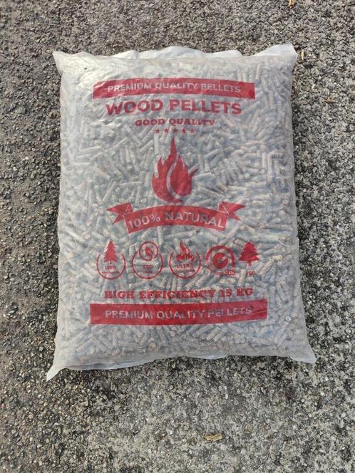 BrandtBergkamp Houtpellets – 100% Acacia – 15 kg Zak – Premi, Tuin en Terras, Haardhout, Blokken, Overige houtsoorten, Minder dan 3 m³