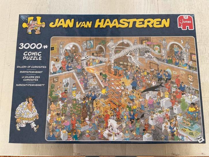 Het Rariteitenkabinet Jan van Haasteren 3000 stukjes NIEUW, Hobby en Vrije tijd, Denksport en Puzzels, Nieuw, Legpuzzel, Meer dan 1500 stukjes