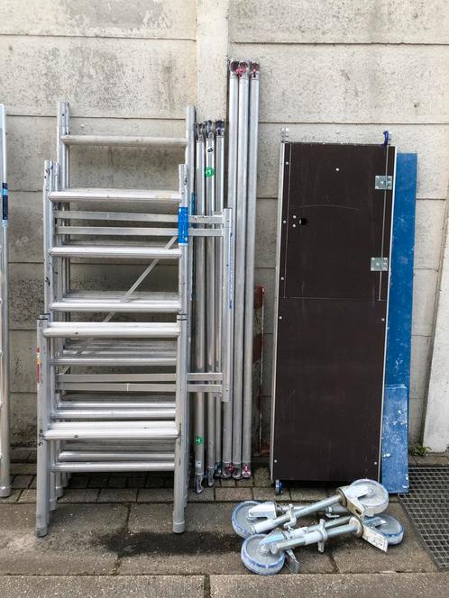 Alumexx / Euroscaffold 75x190x6m werkhoogte, Doe-het-zelf en Verbouw, Steigers, Gebruikt, Rolsteiger of Kamersteiger, 5 meter of hoger