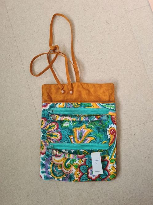 Kleurrijk katoenen tasje, Sieraden, Tassen en Uiterlijk, Tassen | Schoudertassen, Gebruikt, Overige kleuren, Ophalen of Verzenden