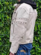 Wit leder jas, Kleding | Heren, Wit, Ophalen of Verzenden, Livid, Gedragen