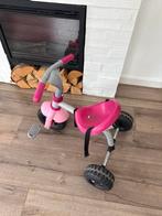 Smoby driewieler fiets roze mey duwstang en riem, Ophalen of Verzenden, Zo goed als nieuw, Duwstang